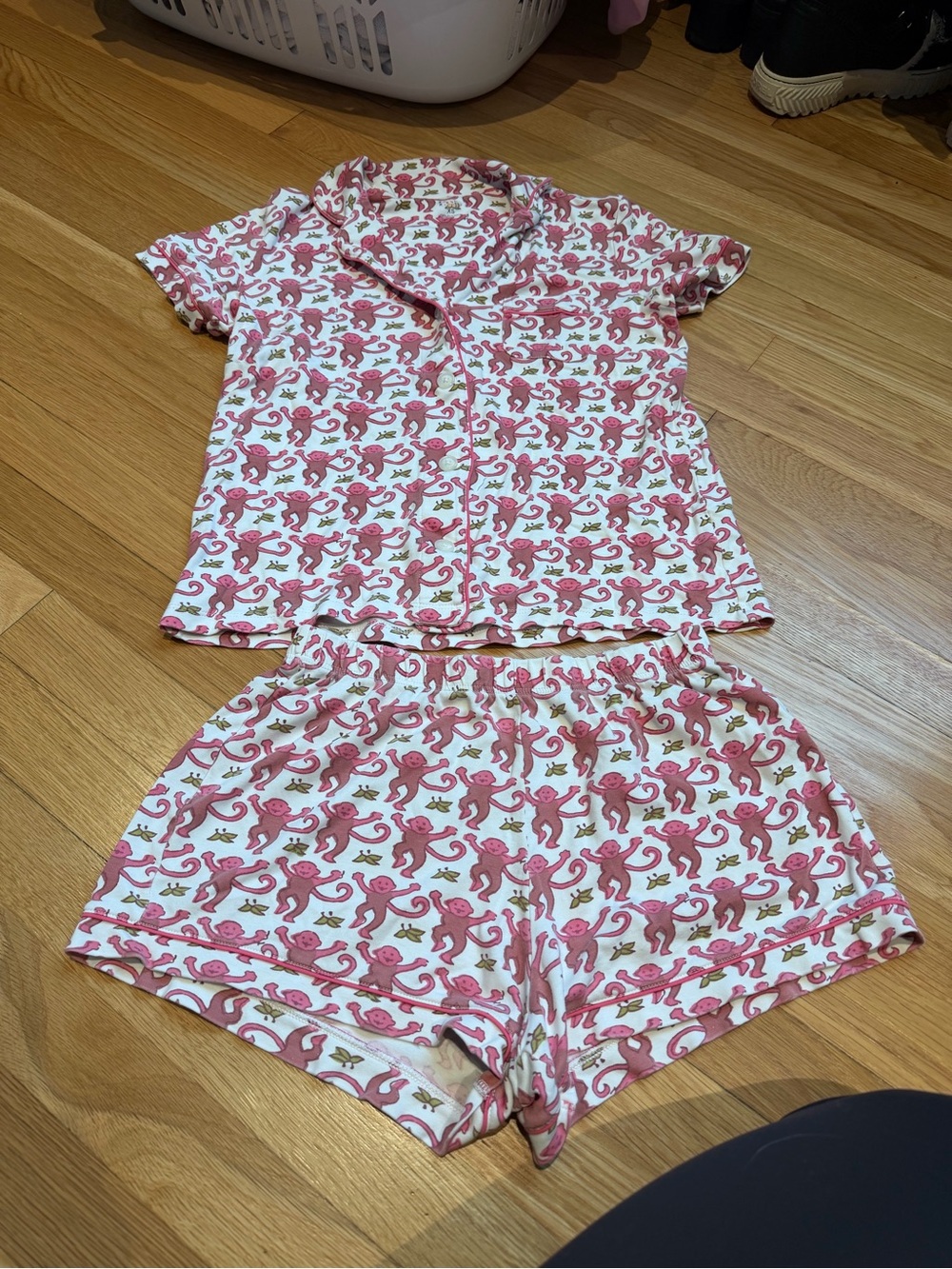 Roller Rabbit Oink Monkey Pajama Set